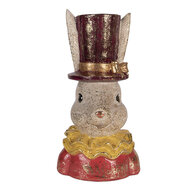 Clayre &amp; Eef   | Decoratie Konijn Beige Roze 16x13x29 cm | 6PR6029