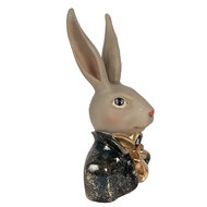 Clayre &amp; Eef   | Decoratie Konijn Beige Groen 13x10x23 cm | 6PR6030