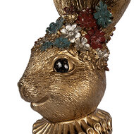 Clayre &amp; Eef   | Decoratie Konijn Goudkleurig Groen 27x17x49 cm | 6PR6057