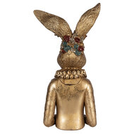 Clayre &amp; Eef   | Decoratie Konijn Goudkleurig Groen 27x17x49 cm | 6PR6057