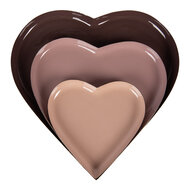 Clayre &amp; Eef   | Decoratieve Schalen (3) Roze 3 Kleuren &oslash; 24x1 / &oslash; 19x1 / &oslash; 13x1 cm | 6Y5974