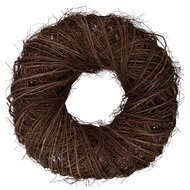 Clayre &amp; Eef   | Decoratie Krans Bruin &oslash; 60x18 cm | 5RO0102L