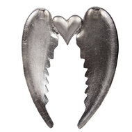 Clayre &amp; Eef   | Wanddecoratie Vleugels Zilverkleurig 38x3x46 cm | 6AL0074