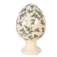 Clayre &amp; Eef   | Decoratie Ei op voet Geel Groen &oslash; 17x28 cm | 6CE2395XL