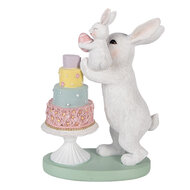 Clayre &amp; Eef   | Decoratie Konijn Wit Multi 21x10x27 cm | 6PR5934