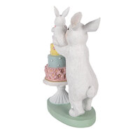 Clayre &amp; Eef   | Decoratie Konijn Wit Multi 21x10x27 cm | 6PR5934