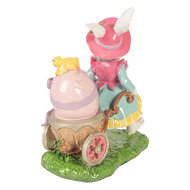 Clayre &amp; Eef   | Decoratie Konijn Wit Groen 19x11x23 cm | 6PR5949