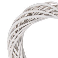 Clayre &amp; Eef   | Decoratie Krans Wit &oslash; 30x6 cm | 6RO0600SW