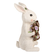 Clayre &amp; Eef   | Decoratie Konijn Wit Bruin 17x16x30 cm | 6PR5961