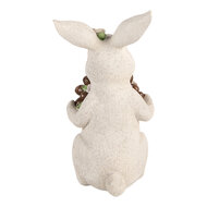 Clayre &amp; Eef   | Decoratie Konijn Wit Bruin 17x16x30 cm | 6PR5961