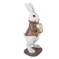 Clayre &amp; Eef   | Decoratie Konijn Wit Bruin 7x7x16 cm | 6PR5970