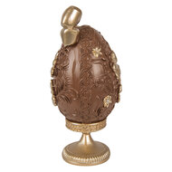 Clayre &amp; Eef   | Decoratie Ei Bruin Goudkleurig 10x9x21 cm | 6PR6014
