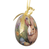 Clayre &amp; Eef   | Decoratie Hanger Ei (set 9) Meerkleurig &oslash; 5x8 cm | 66454