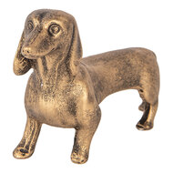 Clayre &amp; Eef   | Decoratie Hond Bruin Bronskleurig 14x4x8 cm | 6PR5956