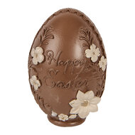 Clayre &amp; Eef   | Decoratie Ei Bruin Wit &oslash; 9x13 cm | 6PR6012