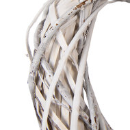 Clayre &amp; Eef   | Decoratie Krans Wit &oslash; 40x8 cm | 6RO0610LW