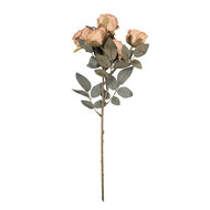 Clayre &amp; Eef   | Decoratie tak met bloemen Bruin Groen 8x13x43 cm | 6PL0416P