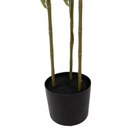 Clayre &amp; Eef   | Kunstplant Palm Groen Zwart 25x25x180 cm | 5PL0231