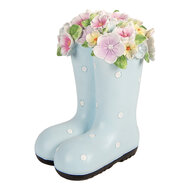 Clayre &amp; Eef   | Decoratie Laars Blauw Wit 20x18x26 cm | 6PR5946