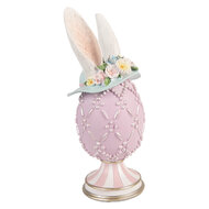 Clayre &amp; Eef   | Decoratie Ei Paars Wit &oslash; 13x30 cm | 6PR5953