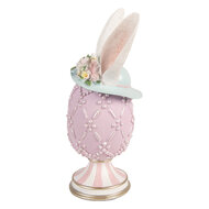 Clayre &amp; Eef   | Decoratie Ei Paars Wit &oslash; 13x30 cm | 6PR5953