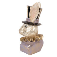 Clayre &amp; Eef   | Decoratie Konijn Beige Paars 14x12x27 cm | 6PR5965