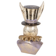 Clayre &amp; Eef   | Decoratie Konijn Beige Paars 14x12x27 cm | 6PR5965