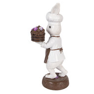 Clayre &amp; Eef   | Decoratie Konijn Wit Bruin 15x11x32 cm | 6PR5968