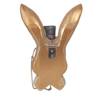 Clayre &amp; Eef   | Decoratie Konijn Goudkleurig Zwart 17x11x25 cm | 6PR6004