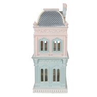 Clayre &amp; Eef   | Decoratie Huis Blauw Roze 19x15x38 cm | 6PR6005