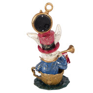 Clayre &amp; Eef   | Decoratie Konijn met klokje Beige Goudkleurig 15x11x23 cm | 6PR6031