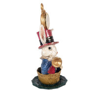 Clayre &amp; Eef   | Decoratie Konijn met klokje Beige Goudkleurig 15x11x23 cm | 6PR6031