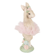 Clayre &amp; Eef   | Decoratie Konijn Beige Roze 10x9x27 cm | 6PR6078