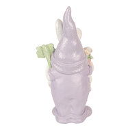 Clayre &amp; Eef   | Decoratie Kabouter Wit Paars 16x10x30 cm | 6PR6079