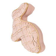 Clayre &amp; Eef   | Deurstopper/Kussen Roze Goudkleurig 29x10x27 cm | TW0629