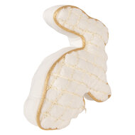 Clayre &amp; Eef   | Deurstopper/Kussen Konijn Wit Goudkleurig 29x10x27 cm | TW0630