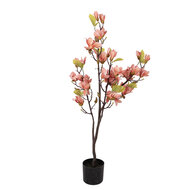 Clayre &amp; Eef   | Decoratie Magnolia boom Oranje Groen 120 cm | 5PL0208O