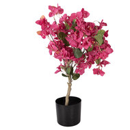 Clayre &amp; Eef   | Decoratie Bougainvillea boom Roze Groen 30x30x90 cm | 5PL0228