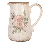 Clayre &amp; Eef   | Decoratieve Schenkkan Beige Roze 21x15x23 cm | 6CE1979L