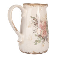 Clayre &amp; Eef   | Decoratieve Schenkkan Beige Roze 21x15x23 cm | 6CE1979L