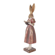Clayre &amp; Eef   | Decoratie Konijn Goudkleurig Rood 13x12x47 cm | 6PR5984