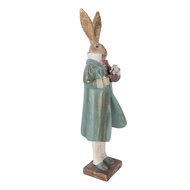 Clayre &amp; Eef   | Decoratie Konijn Goudkleurig Blauw 14x11x48 cm | 6PR5985