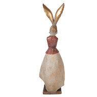 Clayre &amp; Eef   | Decoratie Konijn Goudkleurig Rood 15x13x46 cm | 6PR5989