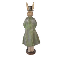 Clayre &amp; Eef   | Decoratie Konijn Goudkleurig Groen 17x12x48 cm | 6PR5991