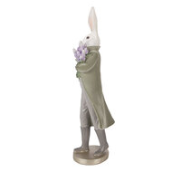 Clayre &amp; Eef   | Decoratie Konijn Wit Groen 17x15x53 cm | 6PR5997