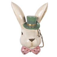 Clayre &amp; Eef   | Decoratie Konijn Beige Groen 17x11x25 cm | 6PR5999