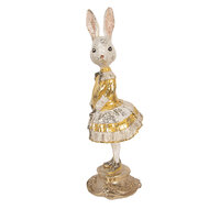 Clayre &amp; Eef   | Decoratie Konijn Beige Goudkleurig &oslash; 13x36 cm | 6PR6027