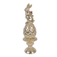 Clayre &amp; Eef   | Decoratie Konijn op ei Goudkleurig Roze &oslash; 8x28 cm | 6PR6066