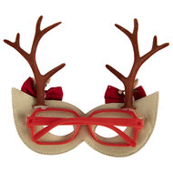 Clayre &amp; Eef   | Bril met gewei Bruin Rood 19x4x18 cm | 66573