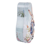 Clayre &amp; Eef   | Blikken Bewaardoos Blauw Bruin 14x7x5 cm | 6BL0191